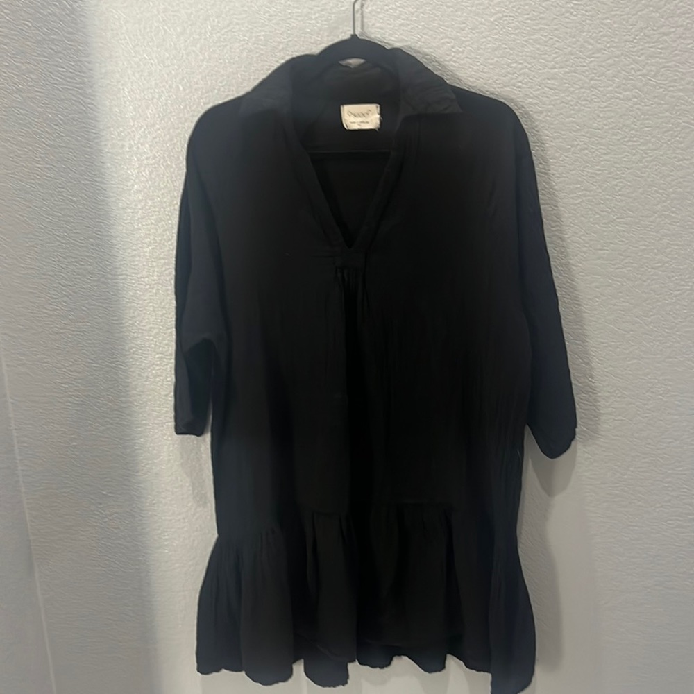9seed black dress gauzy size medium large